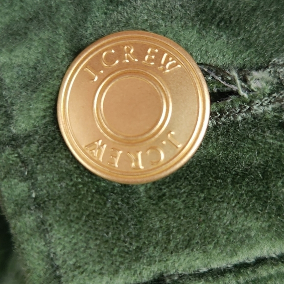 J. Crew Full Length Slim Wide Leg Pants BV661 in Stretch Velvet Green Size 29 - Picture 10 of 14